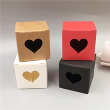 5Pcs/Lot Handmade Packaging Gift Box 5x5x5cm Blank With Heart Shape Hollow Candy Boxes Present Packing Festival Decoration Case 2024 - buy cheap