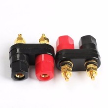 4pcs Black and Red Plastic Shell Speaker Terminal  Chassis Mount Binding Post Power Amplifier Dual 2-way Banana Plug Jack 2024 - buy cheap