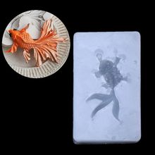 Pingente de peixe goldfish, molde de silicone líquido, faça você mesmo, jóias de resina, ferramenta de artesanato 2024 - compre barato