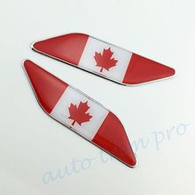 Pair Auto Car Accessories Decoration 3D Decal Sticker CA Canada Nation Flag Logo Badge Emblem Trim Decoration 2024 - buy cheap