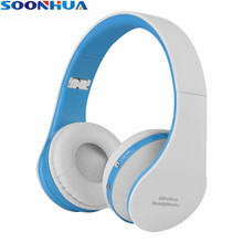 SOONHUA Foldable Soft Cushions Wireless Bluetooth 4.0 EDR Earphone Powerful Battery Headset Stereo Super Bass Headphone With Mic 2024 - buy cheap