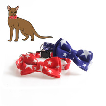 Stars Pattern Bowknot Cats Collars Cute Pets Chihuahua Puppy Cat Necklace With Bells Adjustable Bow Tie Kitten Collar 2024 - buy cheap