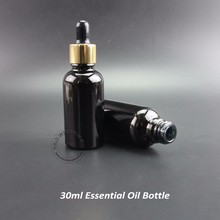 20pcs/Lot 30ml Glass Dropper Bottle Black Essential Oil Bottle Women Cosmetic Empty Jar Refillable 1oz Packaging 2024 - buy cheap