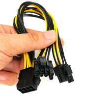 PCI-e 8pin to Dual 8Pin / PCIe 8pin-2x(6+2pin) Graphics Video Card Power Cable  p10 1.29 2024 - buy cheap