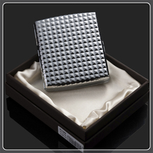 Nova moda para 20 pcs de metal de cigarro caixa de cigarro de aço inoxidável com caixa de presente 2024 - compre barato