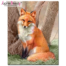 Sophie Beauty Diy Diamond Painting Cross Stitch Fox Animal Handcraft Embroidery Rhinestone Mosaic Home Decro Needlework 18896 2024 - buy cheap