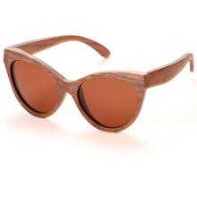 BerWer-gafas de sol con diseño de cebra y nogal para mujer, lentes de sol de madera de lujo, hechas a mano, Estilo Vintage 2024 - compra barato