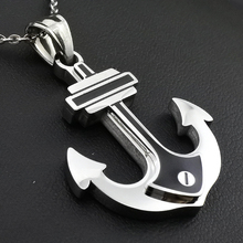 AMUMIU Vintage Men's Anchor Necklace Pendant for Men Stainless Steel Cross With Chain HZP211 2024 - buy cheap