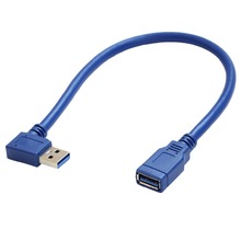 30cm USB3.0 Male to Female  90 Degree Left&Right Angled Elbow Transmission Cable Extension Convertor 2024 - купить недорого