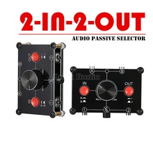 Little Bear Mini 2 In 2 Out 3.5mm Stereo Analog Selector Audio Switcher Passive Preamp Splitter 2024 - buy cheap