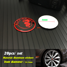 20 unids/lote 56,5 MM accesorios de Auto calcomanías 56mm Alfa Romeo distintivo para el volante emblema pegatinas para alfa Mito 147, 156, 159, 166 Giulietta GT 2024 - compra barato