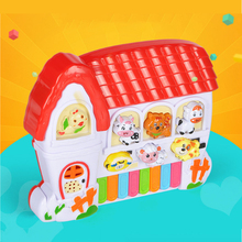 Puzzle Electronic Piano Toys Farm Music House Shape Music Piano Children's Baby Early Education Toys With Music & Light Kids Toy 2024 - buy cheap