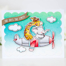 Elephant Giraffe Flying Plane Metal Cutting Dies And Stamps Sets for DIY Scrapbooking Paper Cards Decorative Crafts New 2018 Die 2024 - buy cheap