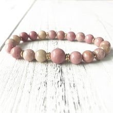 NATURAL Rhodonite Bracelet Wrist Jewelry Best Gift For Men Or Women Red Beads 2019 NEW STYLE Yoga Mala Bracelet Drop Shipping 2024 - buy cheap