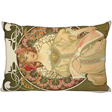 ShuanQian Custom Art Nouveau New Arrival Pillowcase Rectangle Pillow Cover Zippered Soft No Fade Pillow Cover Christmas Gift 2024 - buy cheap