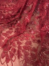 Cyndi-1.1404 модные пайетки Тюль Вышивка французский чистая кружевная ткань для вечеринки платье 2024 - купить недорого
