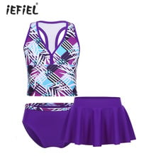 Fashion Kids Girls Tankini Swimsuit Digital Printed Swimsuits Swimwear Bathing Suit Beachwear Girls Summer Swim Clothes Costumes 2024 - buy cheap