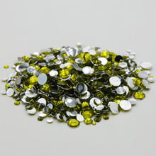 Apparel decoration Olivine Color Mixed Sizes Crystal 3D Acrylic Nail art Glue On rhinestone Flat Back Non Hotfix Stones DIY 2024 - buy cheap