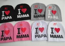 Novidade, i love dad,i love mom, gorro infantil, gorro infantil de algodão, gorro infantil, caveira, meninos, meninas, chapéus & bonés, 10 peças 2024 - compre barato