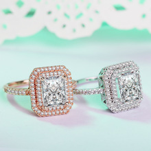 Utimtree роскошные свадебные кольца с фианитом ААА, ювелирные изделия, подарок на день Святого Валентина, обручальное кольцо с кристаллами для женщин, аксессуар 2024 - купить недорого