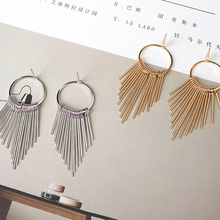 10 pairs/lot Long Tassel Drop Earrings For Women Gold Silver Color Statement Circle Dangle Earring Jewelry Statement Eardrop 2024 - buy cheap