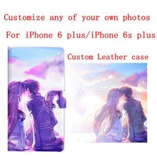 DIY Phone bag Personalized custom photo Picture flip PU leather case cover for iPhone 6 plus/iPhone 6s plus 2024 - buy cheap