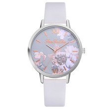 New fashion branded watch women watches quartz Printed Flower clock leather strap Watch for women gift relogio feminino #C 2024 - buy cheap