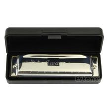 OOTDTY New Swan Harmonica 10 Hole Key of C for Blues Rock Jazz Folk Harmonicas Silver 2024 - buy cheap