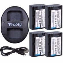 4Pcs PROBTY NP-FV50 NP FV50 Battery + USB Charger For SONY HDR XR550E XR350E CX550E CX350E CX150E DCR SR68E SX83E SX63E SX43E 2024 - buy cheap