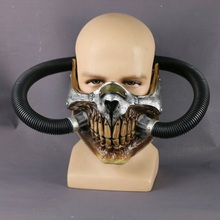 Filme mad max máscara capacete punk máscara esqueleto máscara dia das bruxas diabo adereços cosplay máscara de pvc acessório 2024 - compre barato