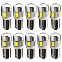 10pcs BA9S T4W 5730 6SMD Projector Car Interior White Side Tail Light T11 6 smd 5630 LED Auto Parking Lamp Red Blue Yellow Green 2024 - buy cheap