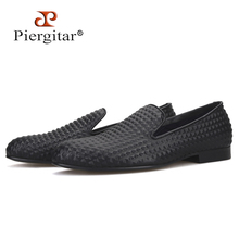 Piergitar New Pyramid 3D Technique Men's leather Loafers For Party and Wedding Occasion Classic British Style men dress shoes 2024 - buy cheap