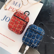 Estojo para fones de ouvido sem fio, capa fofa com glitter e lantejoulas cintilantes para carregar airpods 1 e 2 com bluetooth 2024 - compre barato