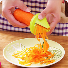 Новый 1 шт. Овощной спиратор терка для овощей спиральный измельчитель нож спиратор для моркови огурец кабачок кухонные инструменты приспособление 2024 - купить недорого