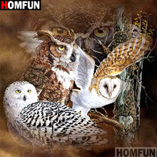 Homfun Full Square/Round Drill 5D DIY Diamond Painting "Animal owl" 3D Embroidery Cross Stitch Home Decor Gift A11900 2024 - buy cheap