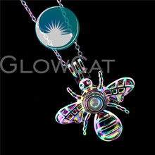R-C547 Colorful Insect Bee Beads Cage Pendant Perfume Diffuser Aromatherapy Stone Pearl Cage Locket Necklace 2024 - buy cheap