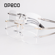 Opeco Pure Titanium Eyewear  Rimless Men's Glasses Frame male Myopia Optical Prescription Eyeglasses computer Spectacles #9123 2024 - buy cheap