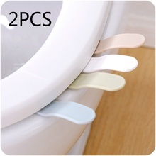 2PCS Toilet Seat Cover Sticking Lifter Handle Avoid Touching Hygienic Clean Lifting Sticker Tool Bathroom Supply 2024 - buy cheap