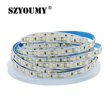 O brilho alto de szyoumy 5 m 600led smd 2835 conduziu a tira não-impermeável fita 120led/m do diodo da c.c. 12 v branco frio 9000 k