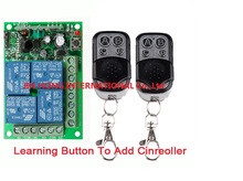 2016 novo Sem Fio RF Controle Remoto Da Porta Da Garagem 12V 4CH 2 Transmissor & 1 Receptor 315mhz 433.92mhz RF TX RX Com CE certificater