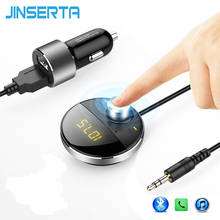 JINSERTA Wireless FM Transmitter Car Kit Bluetooth Handsfree FM Modulator MP3 Player Audio AUX Output SD TF Card Dual USB 2024 - buy cheap