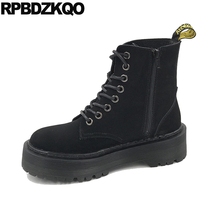 Botas de combate militares, sapatos plataforma 10 de luxo para mulheres, forma plana, com cadarço, casual, tamanho grande, outono 2024 - compre barato