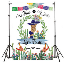 Mexican Fiesta Baby Shower Backdrop Taco Bout Little Boy Photography Background Fiesta Baby Shower Party Banner Supplies 2024 - buy cheap