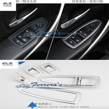 Panel de elevación de ventana, decoración de ABS cromado para BMW 2013-2016, Serie 3, 320i, 328i, 330i, 323i, F30, 5 unidades/lote 2024 - compra barato