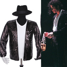 Classic Cosplay  MJ Michael Jackson Billie Jean Jacket T-Shirt Glove Hat Performance Collection 2024 - buy cheap