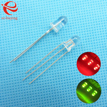 5mm LED Bi-Color Common Anode Round Light Emitting Diode Dual Color Red Green Brightness Ultra Bright Transparent 10 pcs/lot 2024 - buy cheap