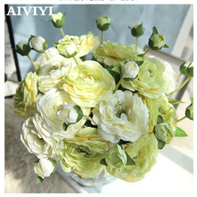 Foreign trade excellent product artificial peony bouquet flores artificiales rose silk flower for family wedding autumn decorati 2024 - buy cheap