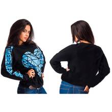 Letter Print Women Hoodies Heart Loose Long Sleeve Plus size O-neck Sweatshirts Harajuku Female Kawaii Casual Pullovers 40J! 2024 - buy cheap