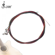 SLADE Universal 6pcs/Set Rainbow Colorful Guitar Strings Replacement Part for Acoustic Folk Guitar / Classic Guitar Accessory 2024 - buy cheap