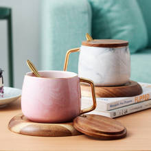 Керамическая чашка и блюдце Marbling кружка Круглый Чайный кофейный набор креативная форма пара чашка черный чай золотой край чайные чашки набор с подставкой 2024 - купить недорого